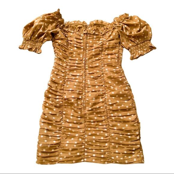 Finders Keepers Polka Dot Ruched Bodycon Dress - Picture 7 of 9